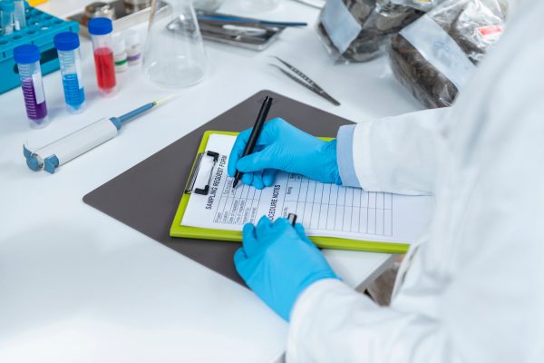 Organic Certification Laboratory. Filling a Form for Organic Certification Procedure Organic Certification Laboratory. Filling a Form for Organic Certification Procedure